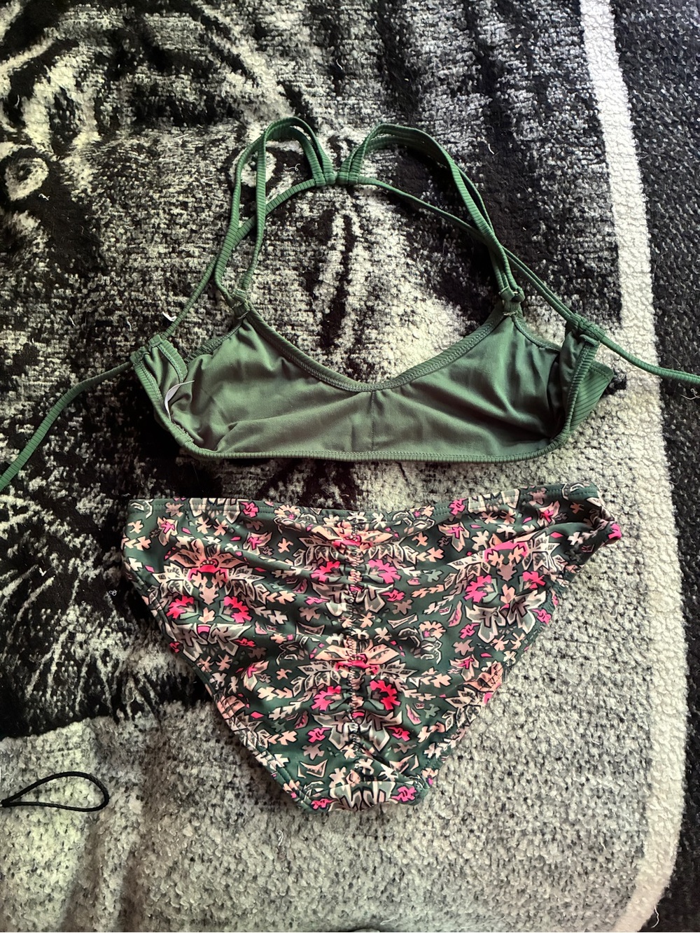 Pink And Teal Bikini Set, Fits A S/M View 6